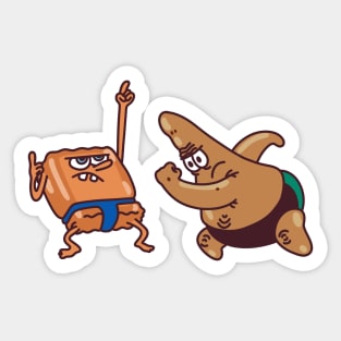 SpongeBob and Patrick Dancing Sticker